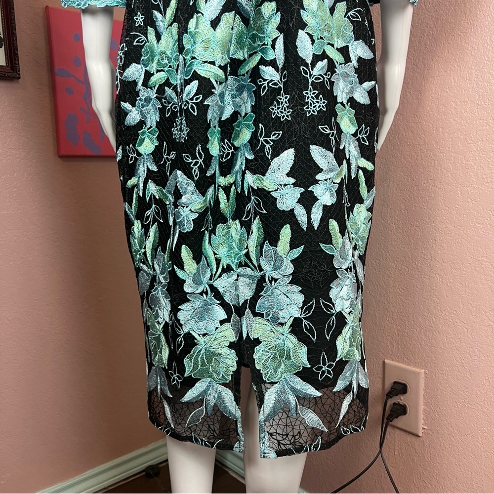 NWT Marchesa Note Cutout EmbroideredTulle Dress - Picture 9 of 16
